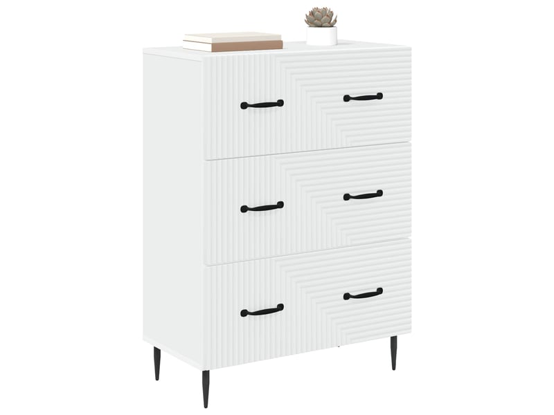  Armoire de rangement bureau, armoire à tiroirs blanc 66 x 34,5 x 89,5 cm bois d'ingénierie  - Conforama C