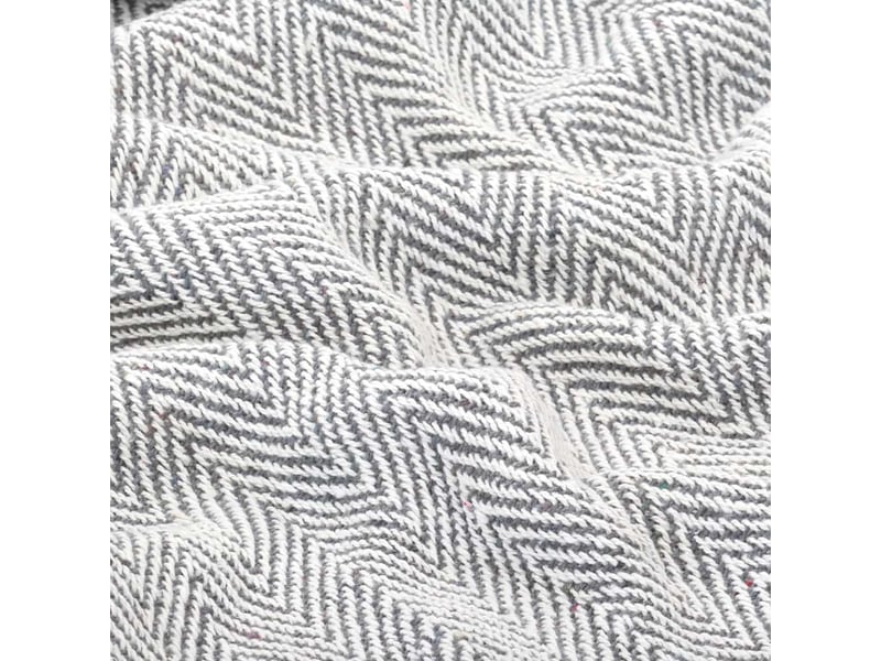  Couverture coton à chevrons 160x210 cm gris  - Conforama E