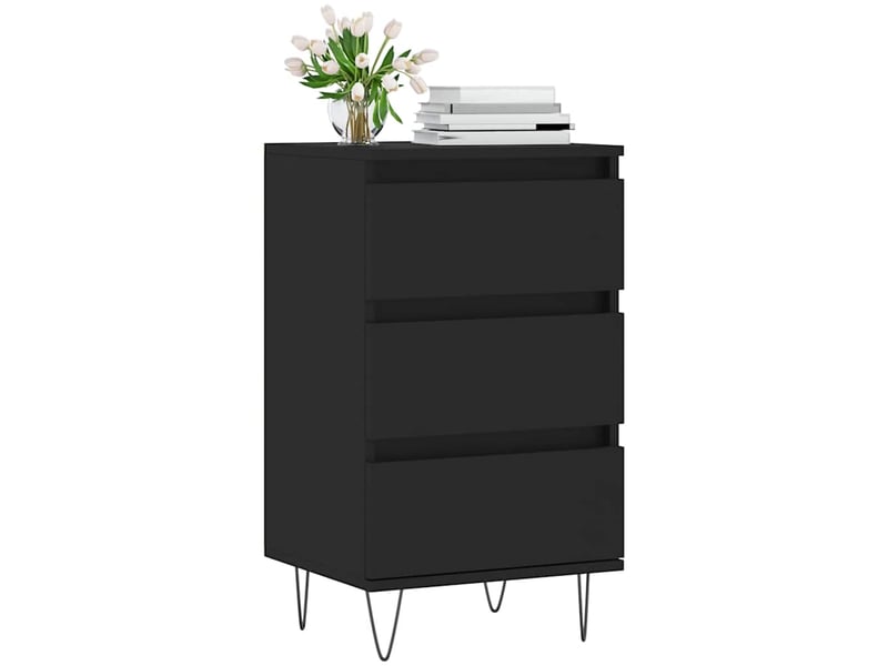 Buffet - bahut - meuble de rangement noir 40x35x70 cm bois d’ingénierie  - Conforama D