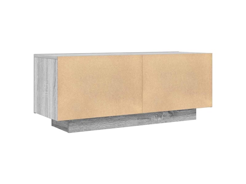 Meuble tv - banc tv - meuble de rangement sonoma gris 100x35x40 cm bois d'ingénierie  - Conforama E