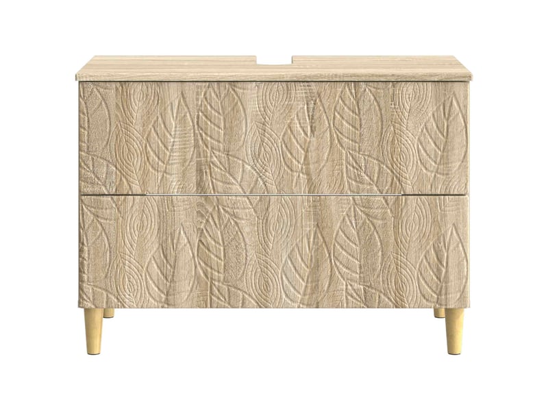  Meuble sous lavabo de salle de bain delft chêne sonoma cf64859  - Conforama D