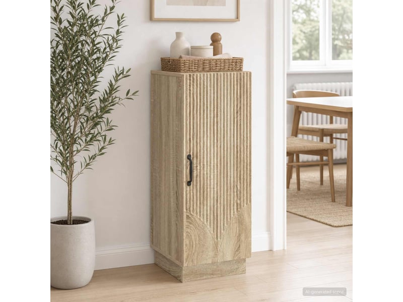  Buffet - bahut - meuble de rangement chêne sonoma 33 x 34,5 x 87 cm bois d'ingénierie  - Conforama D