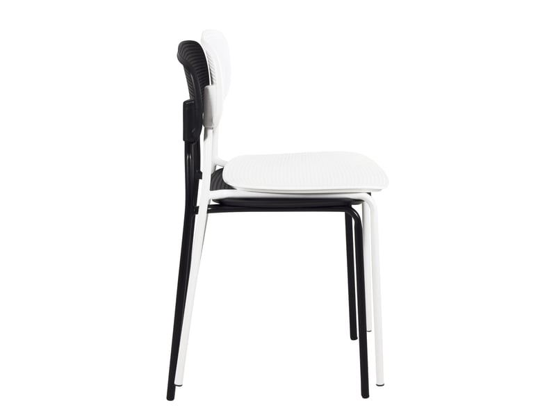  Lot de 4 chaises de cuisine empilables aza noires 482-AZA-NOIR - Conforama R