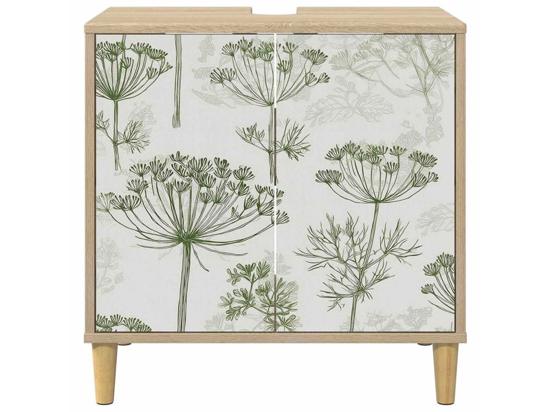  Armoire de salle de bain, meuble de rangement gotha sonoma 60x40x60 cm  - Conforama E