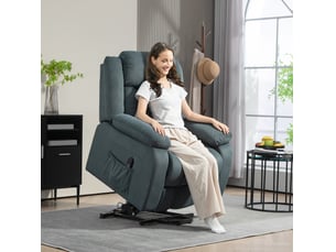 Fauteuil relax électrique  <strong>BEAOK</strong> Velours gris