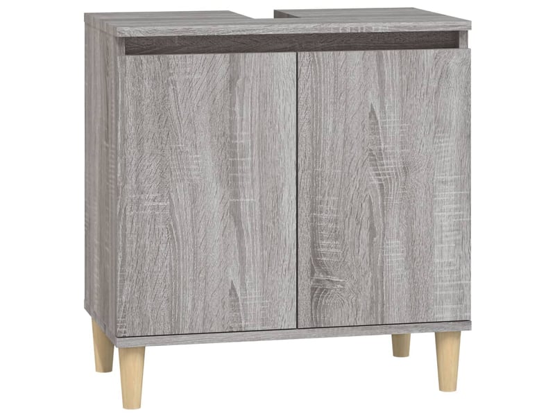  Ensemble de meubles de salle de bain 3 pcs sonoma gris cf63810  - Conforama C