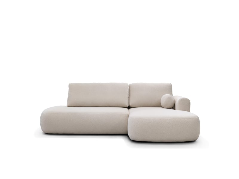  Canapé molino convertible 4 places angle droit crème laine bouclée - écru 3CA61.LO.4AC.D.02 - Conforama A