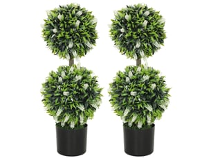 Lot de 2 plantes artificielles, résistantes aux uv, en pot, 70 cm, pour salon ou jardin.