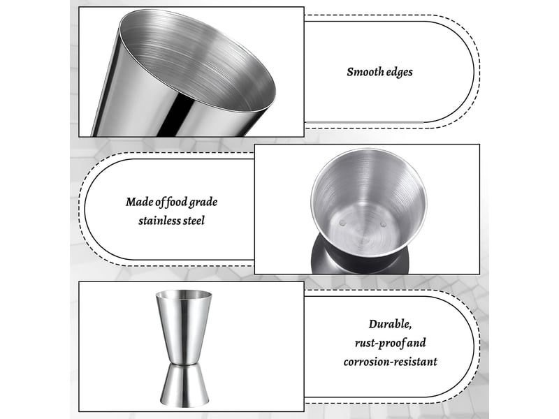  2 pièce 2cl 4cl doseur cocktail,verre doseur cocktail,doseur alcool,doseur cocktail 2cl4cl,jigger,double jigger en acier inoxydable, jigger cocktail  - Conforama C