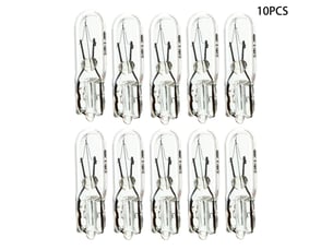 Lumière blanche pour tableau de bord voiture 12v t5 w1.2w led incandescent 10 pcs