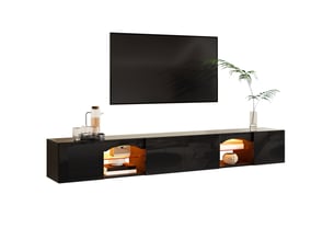 Meuble tv coloris noir 200 cm MODFU