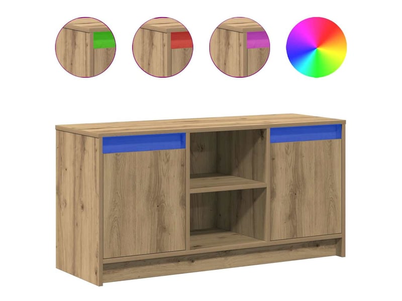  Meuble tv - unites tv 100 x 34 x 50 cm marron bois d'ingénierie  - Conforama D
