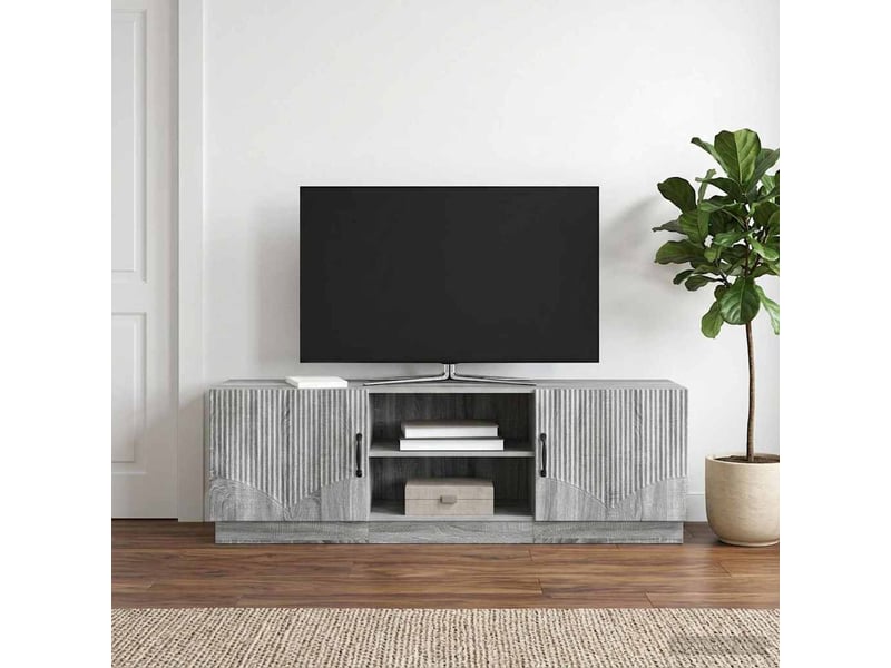  Meuble tv - banc tv - meuble de rangement sonoma gris 150 x 31 x 47 cm bois d'ingénierie  - Conforama B