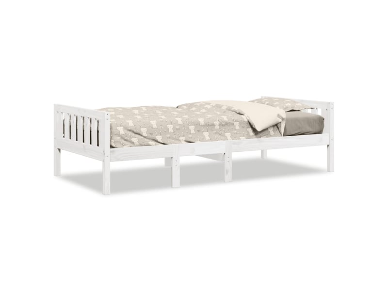  Lit pour enfants - lit jeune sans matelas blanc 90x190cm bois de pin massif  - Conforama A