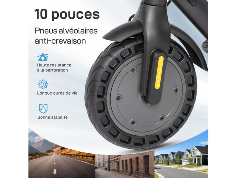 Trottinette électrique pliable 500 w noire - Conforama D