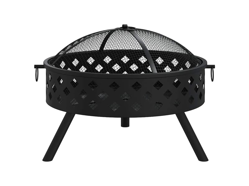  Brasero exterieur, foyer camping avec tisonnier 58 cm xxl acier  - Conforama C