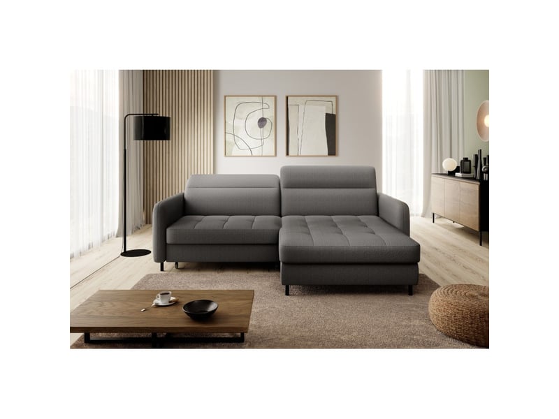  Canapé d'angle collection goumsi coloris gris foncé  - Conforama E
