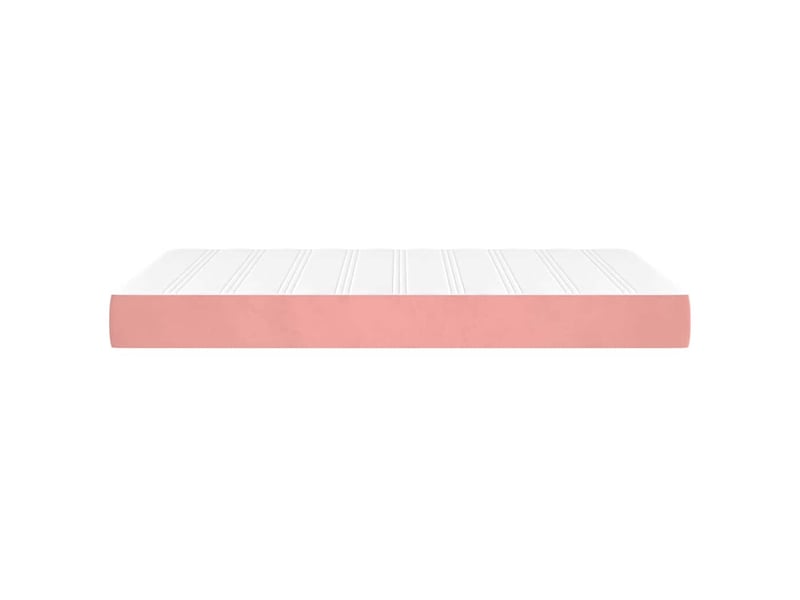 Matelas de lit à ressorts ensachés fermeté moyenne rose 120x200x20 cm velours - Conforama D