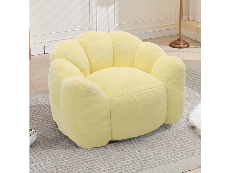  Fauteuil lotus 111x101x68 cm sans montage jaune  - Conforama B