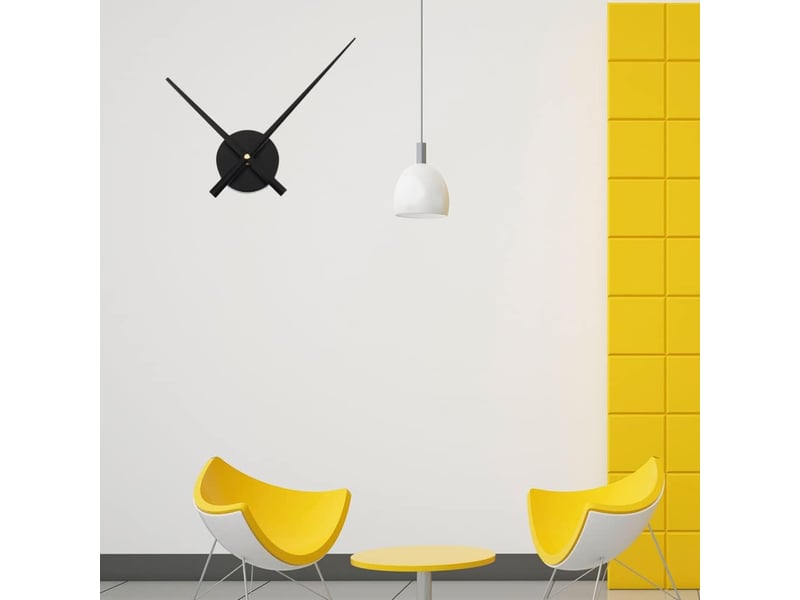  Aiguilles pour horloge murale 3d – mécanisme silencieux, aiguille des heures à monter soi-même – décoration de chambre – noir  - Conforama D