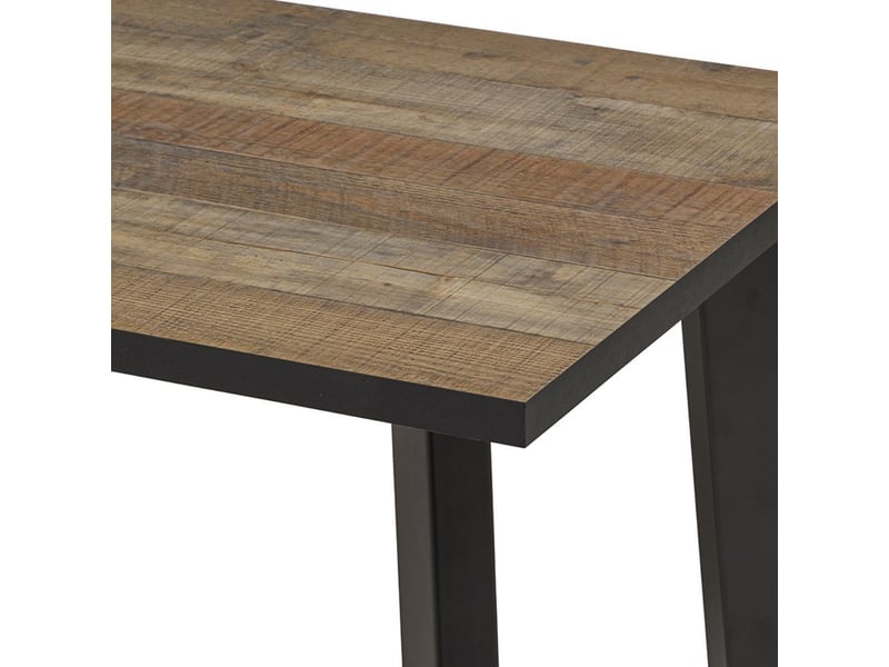  Table repas 180cm plateau aspect bois rustique pieds métal - chiara CHIARA - Conforama C