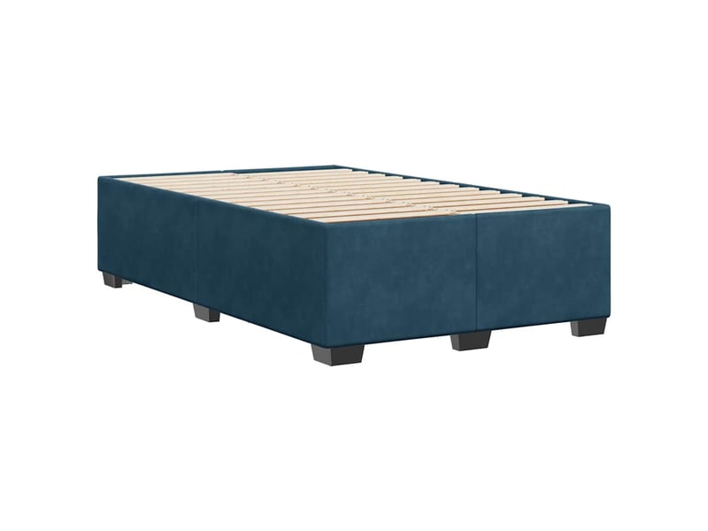  Lit double- lit adulte -  cadre de lit sans matelas bleu 120x190 cm velours  - Conforama B