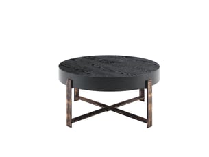 Table basse rond(e) coloris noir LPOSPI - 68 cmx68 cm