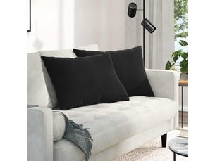 Lot de 2 coussins de canapé, coussins décoratifs noir 70 x 50 cm cf59141
