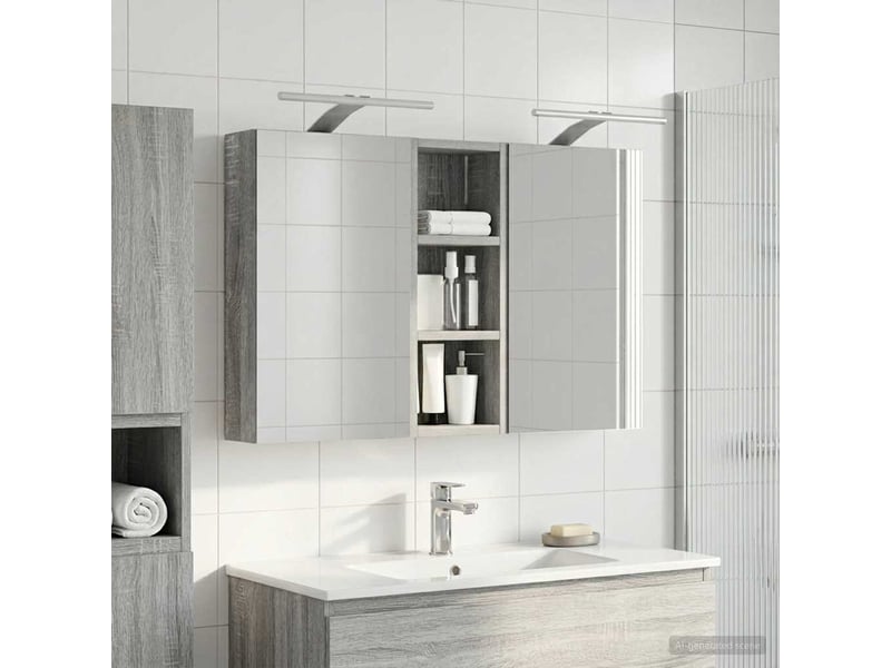  Ensemble de meubles de salle de bain 3 pcs 80x10.5x50 cm shl5860  - Conforama B