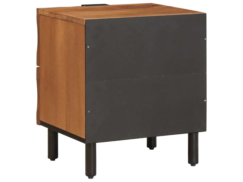  Table de chevet - cabinet de chevet - table de nuit 2 pc marron 40 x 33 x 46 cm  - Conforama E