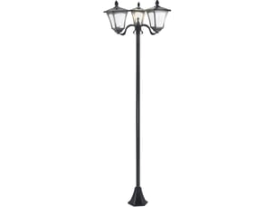 Lampadaire solaire extérieur 3 têtes led 120 lumens ip44 evryae