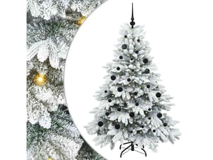 Sapin de noël - arbre de noël artificiel avec 150 led blanc 150 cm pe et pvc
