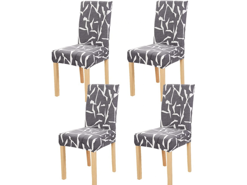  Housses de chaise ensemble de pièces, élastiques, amovibles, lavables, taille universelle gris XLH-ZLS-009408MF - Conforama A