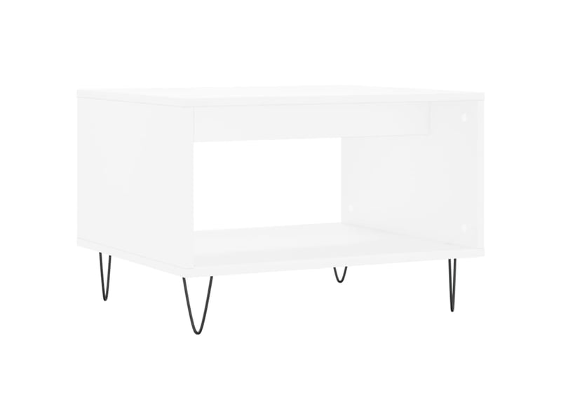  Table basse | table d'appoint salon blanc 60x50x40 cm bois d'ingénierie shl6882  - Conforama A