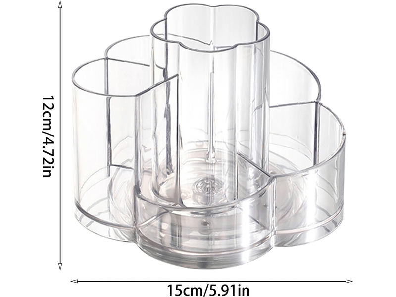  Organisateur cosmétique rotatif - plateau à pinceaux transparent support transparent plateau à pinceaux de maquillage  - Conforama D