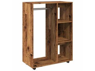 Garde-robe, armoire de rangement vieux bois 80x40x110 cm bois d'ingénierie