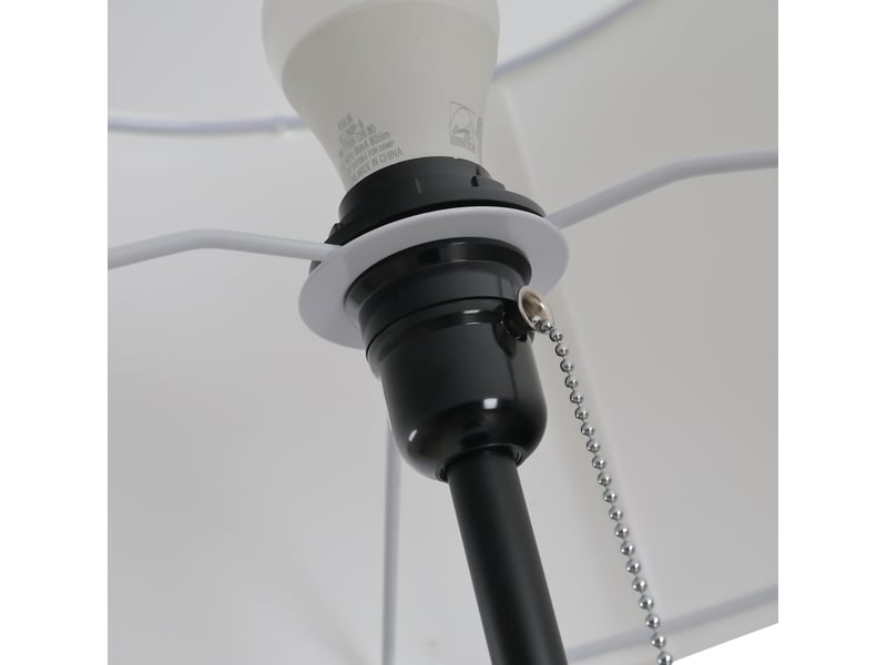  Lampadaire 37x37x152 cm e27 métal noir et blanc  - Conforama D