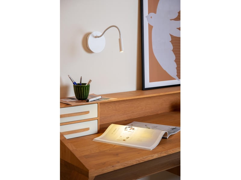 Applique murale led magnétique rechargeable blanche - lucide - jolijn  - Conforama C