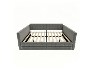 Lit banquette 140x190 cm <strong></strong> <strong></strong> coloris gris