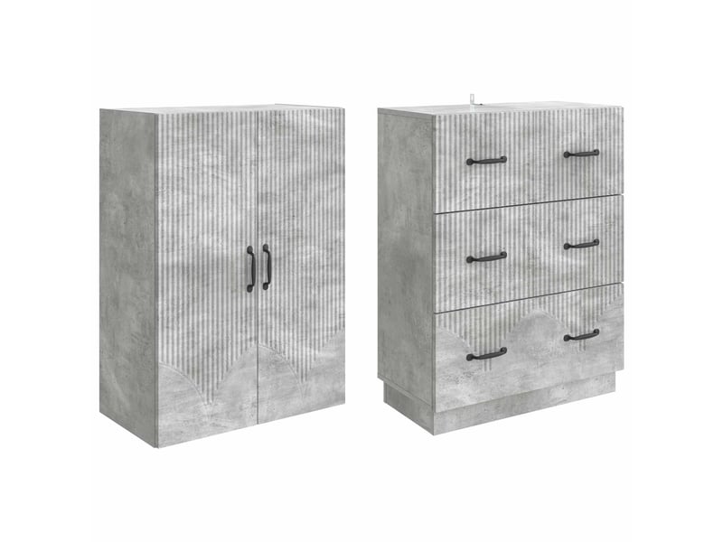 Ensemble de meubles 2 pcs, rangement de salon 66 x 34,5 x 87 cm bois d'ingénierie shl1552 - Conforama D