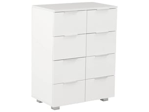 Buffet - bahut - meuble de rangement blanc brillant 60x35x80 cm bois d'ingénierie