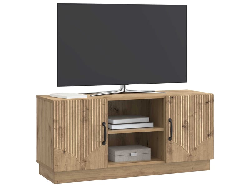  Meuble tv - banc tv - meuble de rangement 102 x 34,5 x 47 cm chêne artisanal bois d'ingénierie  - Conforama C