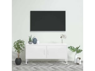 Meuble tv coloris blanc 105 cm <strong></strong>  <strong></strong>