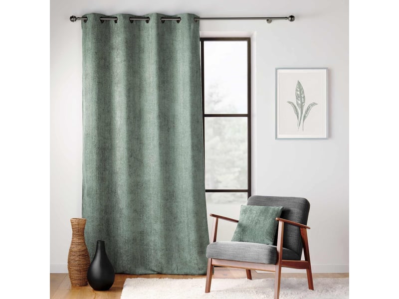  Rideau à œillets en velours chenille 140x260 cm 1613115 - Conforama E