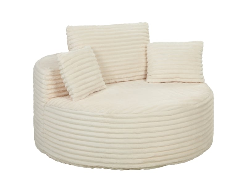  Canapé 1 place, canapé de salon, crème, assise profonde, sans structure, mobilier pour espace de vie, pour salon et séjour  - Conforama B