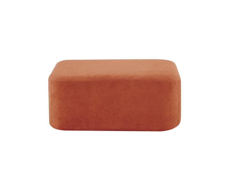 Ottoman velours - orange SF20250068008 - Conforama E