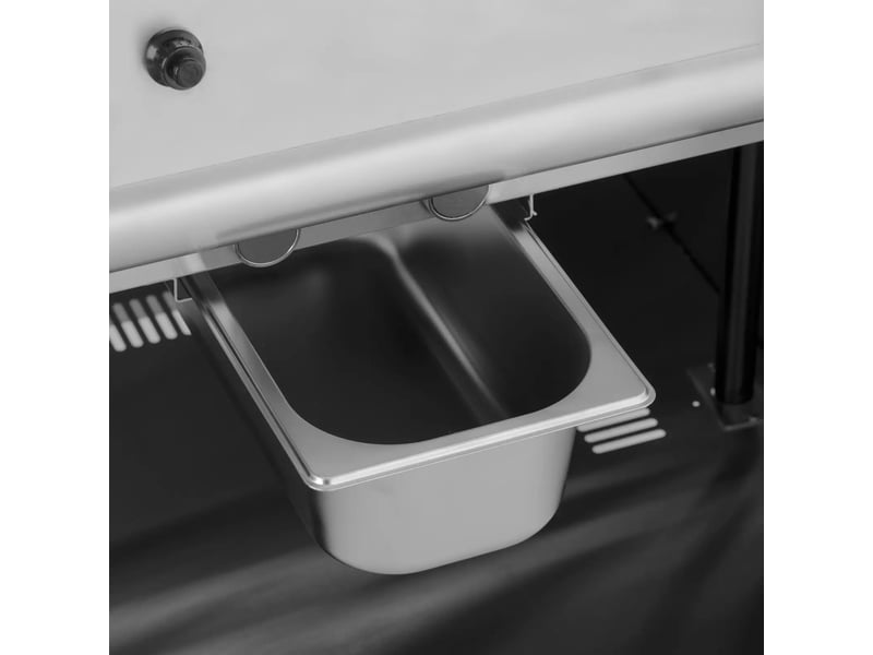  Plancha gaz 12 kw lisse 50 300 °c propane lpg gaz naturel armoire intégrée acier inoxydable acier chromé argent métallisé 14_0009531  - Conforama D