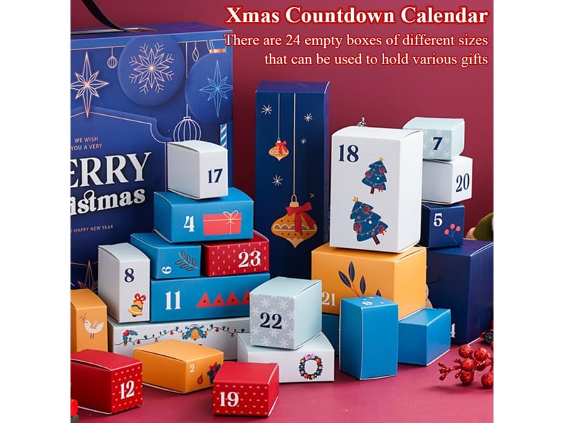  Calendrier de l'avent diy 24 jours – 24 boîtes en carton à remplir, organiseur de rangement pour enfants et adultes  - Conforama D