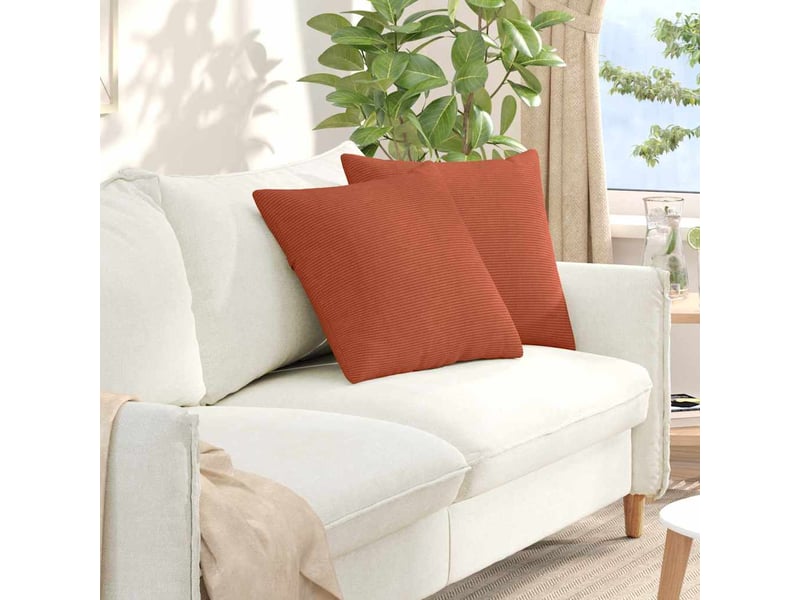  Lot de 2 coussins de canapé, coussins décoratifs rouge orange 50 x 50 cm cf59161  - Conforama B