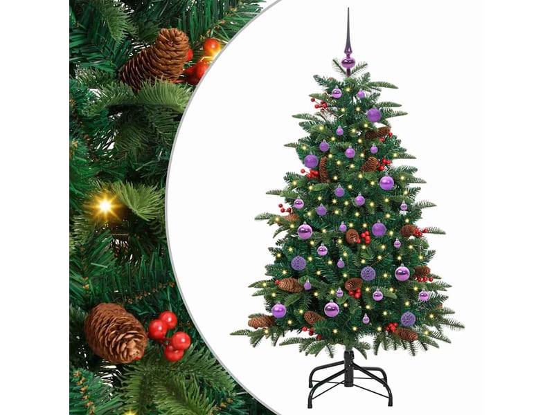  Sapin de noël - arbre de noël artificiel vert 150 cm pvc, métal et plastique  - Conforama A